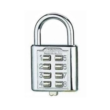 Zinc Alloy Electroplate Combination Button Type Padlock